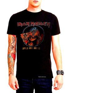 Iron Maiden World Tour 1982-83 metal rock Official T-Shirt L NWT